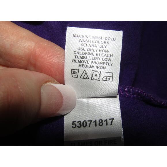 VTG Only Necessities Women’s 3X Purple Floral Embroidered Lounger House Dress - Picture 8 of 10